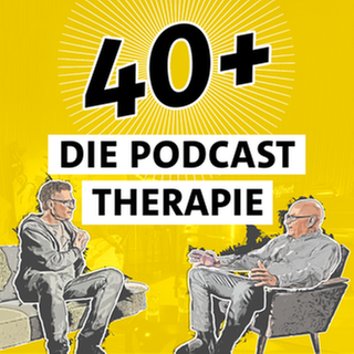 40+ Die Podcast Therapie: Tipps für eine Generation zu Sex, Konflikten und Beziehungen (Fotocollage: Florian Weber (links) und Christian Peter Dogs (rechts)