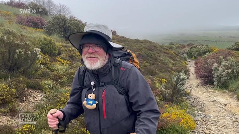 Bernd Geißelmann während einer Wanderung