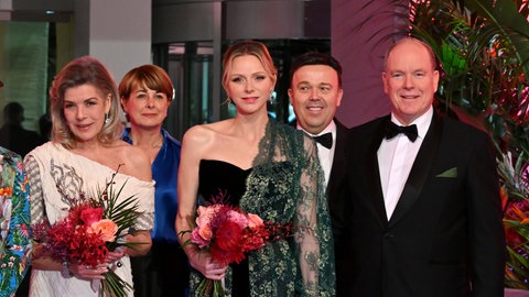 Fürstin Charlène und Fürst Albert beim Rosenball