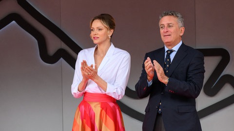 Fürstin Charlène zeigt sich beim Monaco E-Prix.