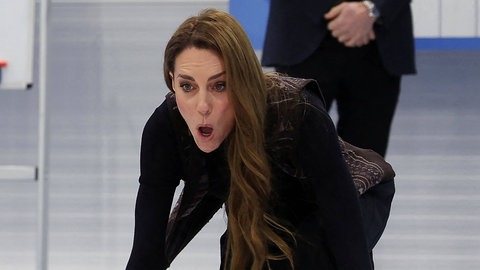 Prinzessin Kate beim Curling.