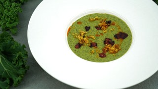 Cremesuppe vom Grünkohl mit Chorizo 