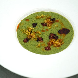 Cremesuppe vom Grünkohl mit Chorizo 