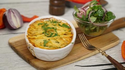 Hack-Auflauf mit Kartoffelhaube