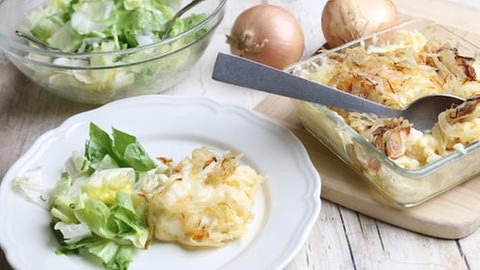 Käsespätzle mit Endiviensalat