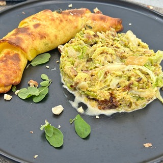 Kartoffelcroissants mit Rahmwirsing