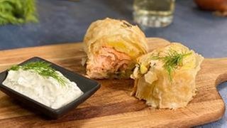 Lachs-Kartoffel-Strudel