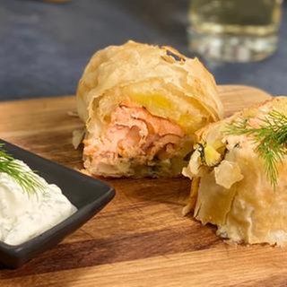 Lachs-Kartoffel-Strudel