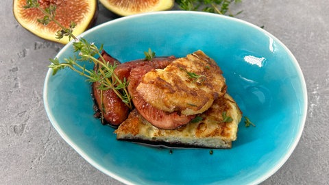 Pikante Arme Ritter mit Feigen