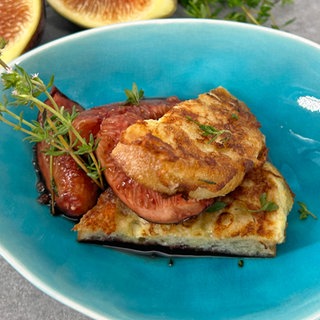 Pikante Arme Ritter mit Feigen