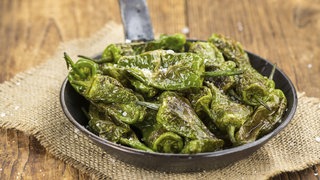 Bratpaprika (Pimientos de Padron mit Salzflocken