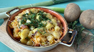 Gnocchigratin mit Apfel und Speck