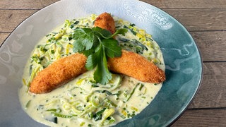 Lauchragout mit Kartoffelbällchen