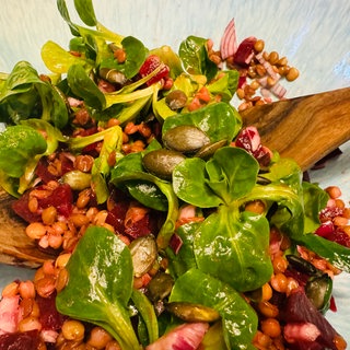 Linsensalat mit Rote Bete
