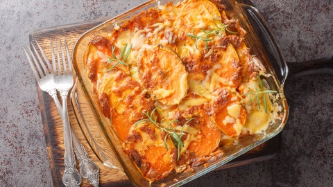 Kartoffel-Kürbis-Gratin