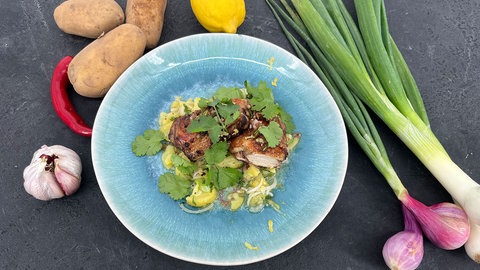 Ofenhähnchen mit Kartoffelsalat