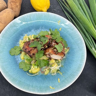 Ofenhähnchen mit Kartoffelsalat