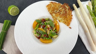 Rösti mit Spargelragout
