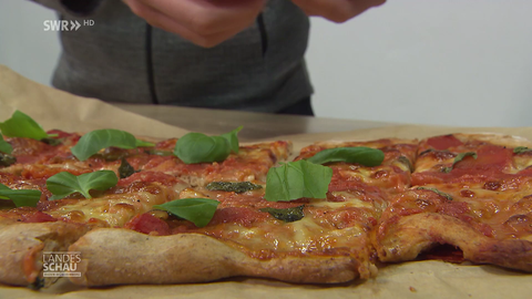 Pizza aus Mehlwurmteig