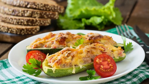 überbackene Zucchini