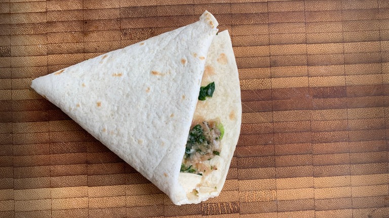 Taco falten dritter Schritt