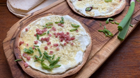 Schneller Tortilla-Flammkuchen