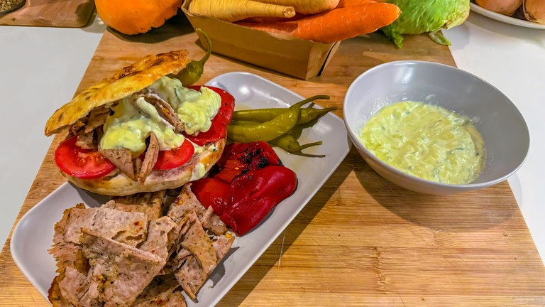 Backpapier-Gyros aus dem Ofen