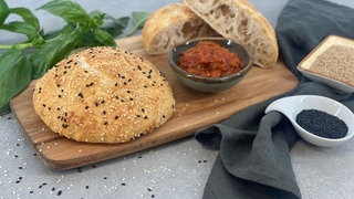 Fladenbrot mit Sesam