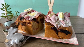 Neapolitanisches Osterbrot mit Schinken und Ei