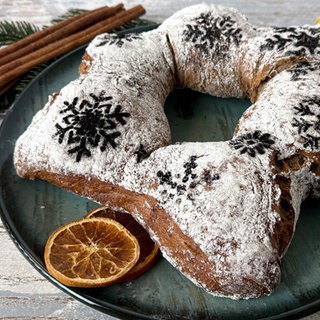 Brotstern mit Nüssen und Maronen