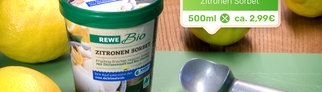 Geschmacksprobe Zitronensorbet