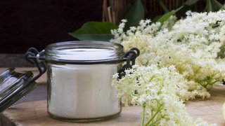 Holunderblüten und Zucker