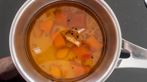 Kandierte Glühweinkürbisse mit Schokolade