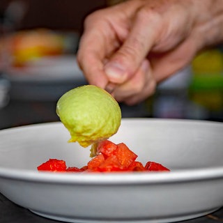 Gurkeneis auf Wassermelon