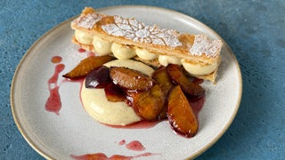 Mille-Feuille mit Zwetschgen