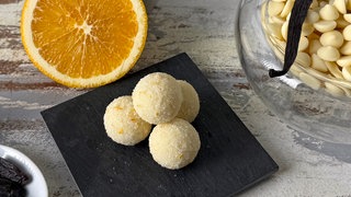 Tonkabohnen-Pralinen mit Orangenzucker