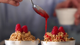 Maronen-Reis mit Vanilleeis