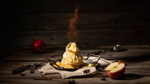 Angezündeter Vulkan.