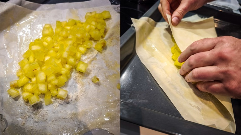 So formt ihr die Apfelstrudel-Vulkane