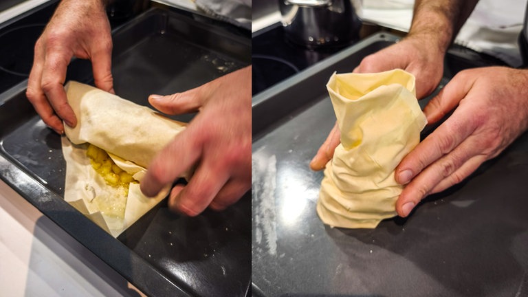 So formt ihr die Apfelstrudel-Vulkane