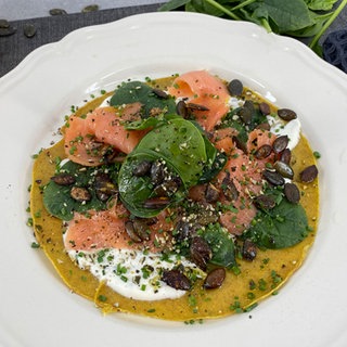 Galettes mit Räucherfisch