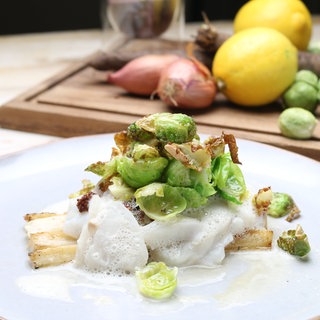 Geschnetzeltes vom Winterkabeljau mit Senf-Sauce