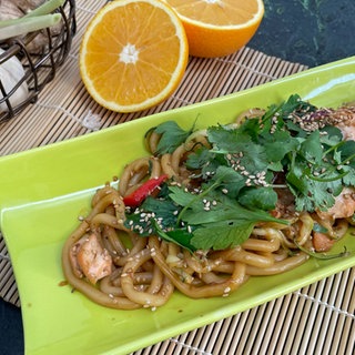 Lachs mit Süßholz-Orangen-Vinaigrette und Chicorée