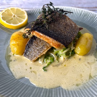 Gebratene Forelle mit Ingwer-Wirsing