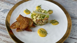 Räucherforellentatar mit Zitronen-Mayonnaise