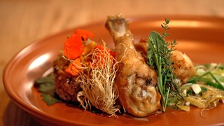 Huhn á la Varius mit Dinkelbeilage