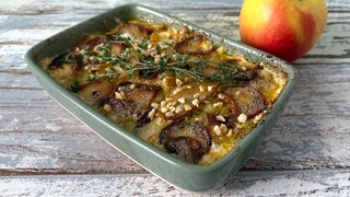 Kartoffel-Apfelauflauf mit Münsterkäse