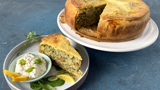 Quiche mit Hackfleisch und Spinat