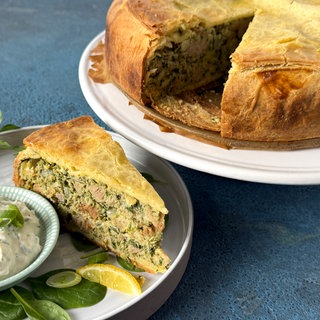 Quiche mit Hackfleisch und Spinat