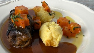 Rinderroulade mit Kartoffelpüree